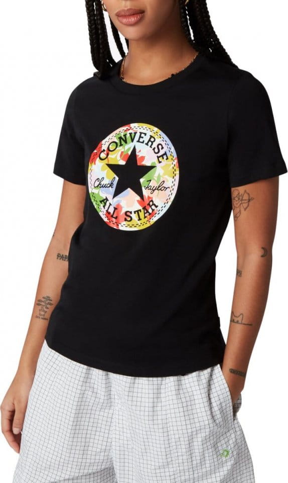 Dámské volnočasové tričko s krátkým rukávem Converse Flower Chuck