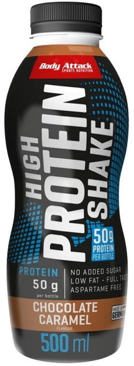 Proteinový mléčný nápoj Body Attack High Protein Shake 500 ml čokoláda karamel