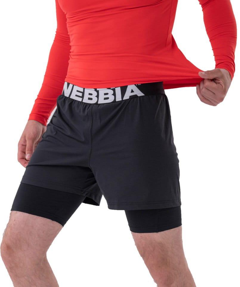 Pánské fitness šortky Nebbia Double-Layer Smart Pockets
