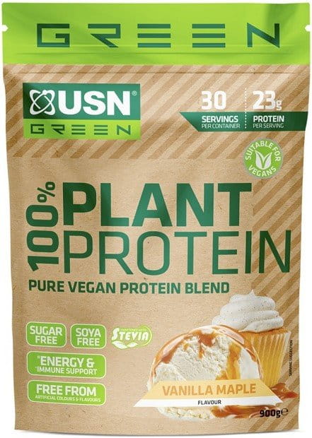 Rostlinný proteinový prášek USN 100 % Plant 900 g vanilka