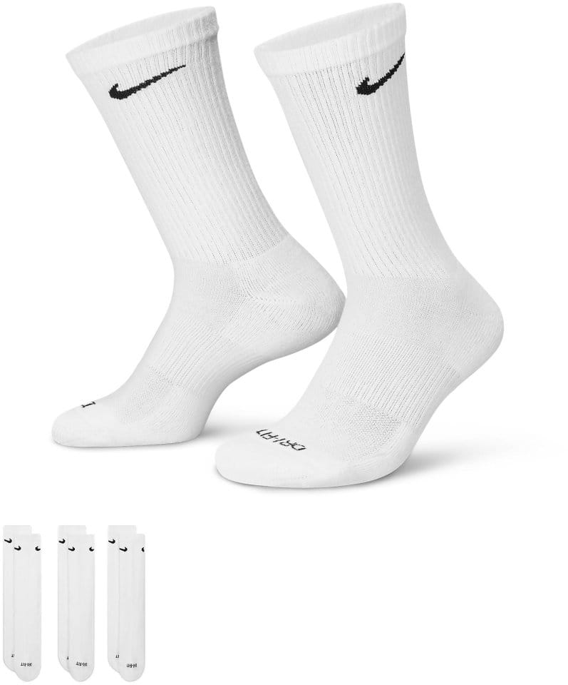 Středně vysoké tréninkové ponožky (3 páry) Nike Everyday Plus Cushioned